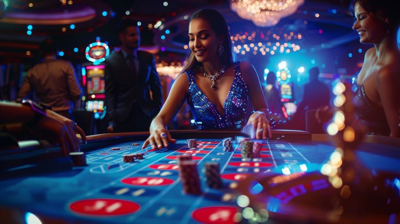 Tampilan studio live Texas Hold'em Bonus di balislot dengan dealer profesional dan antarmuka taruhan mobile